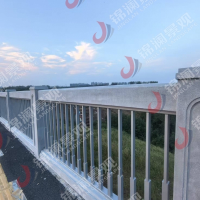 橋梁鑄造水磨石復合欄桿